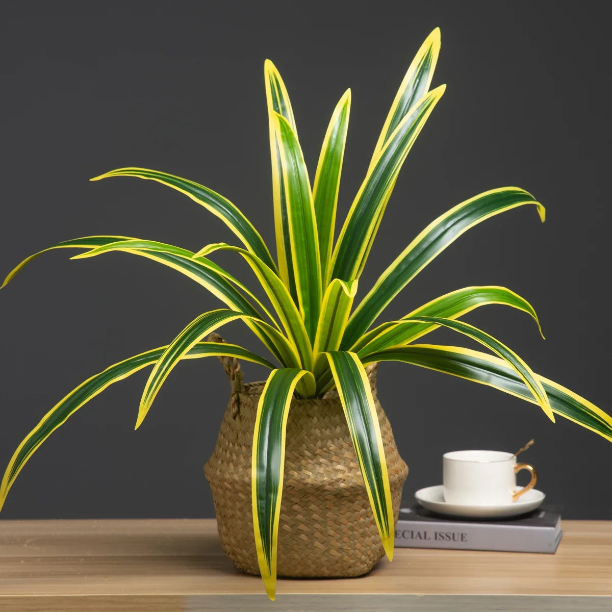 Artificial plants large orchid leaves for interior decoration - view 5