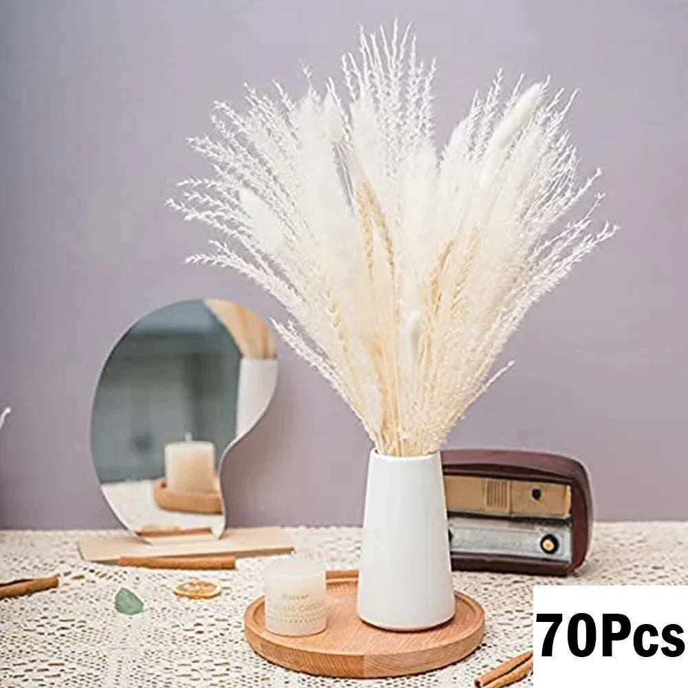 100 bouquets of grass of pampa for bohemian wedding decoration - C