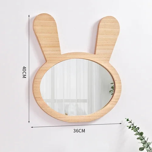 Cute decorative mirrors for kids hanging wooden - 40cm 4