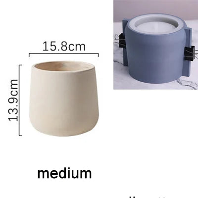 Large Size Planter Pot Mold Concrete  Planter Pot Silicone Molds DIY Clay Plaster Mold Creative Flower Pot Silicon Molds - medium