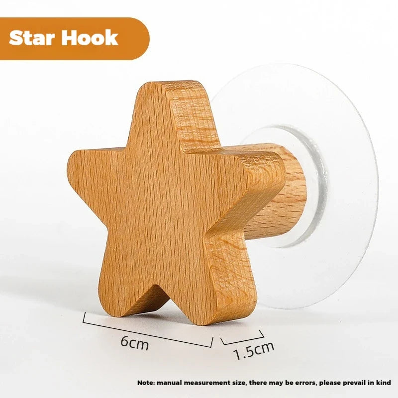 Classic Wall-Hanging Kitchen Organizer Basket - Star hook