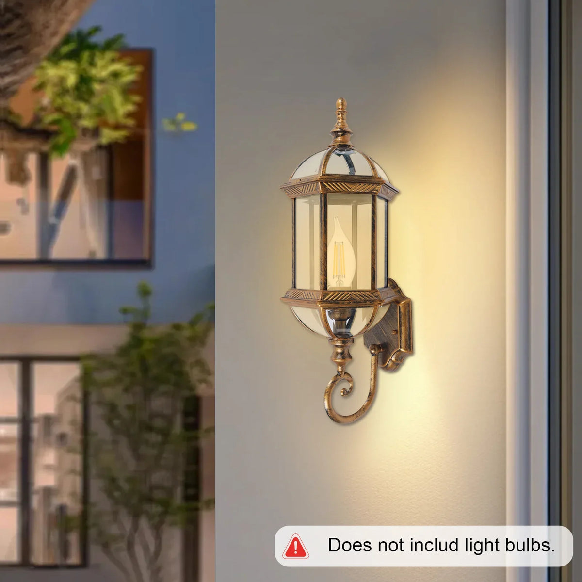Waterproof vintage wall sconce for decorative exterior - view 3