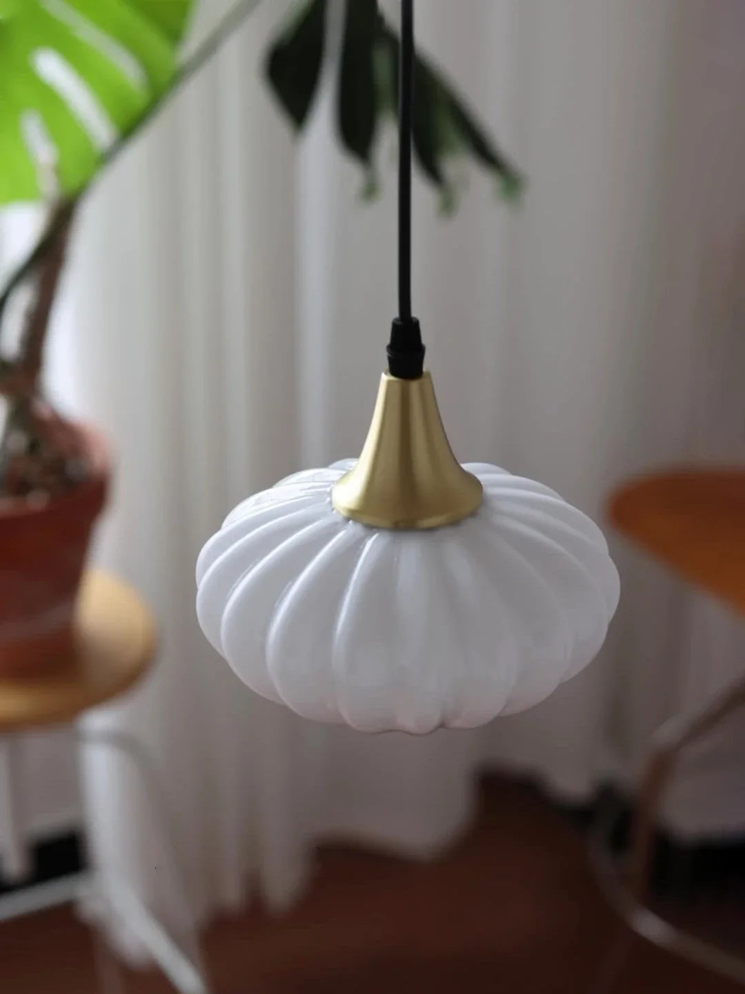 Japanese glass pendant light Scandinavian design for elegant interior - view 2