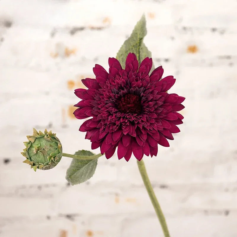 Artificial flowers retro double petal sunflowers interior decoration