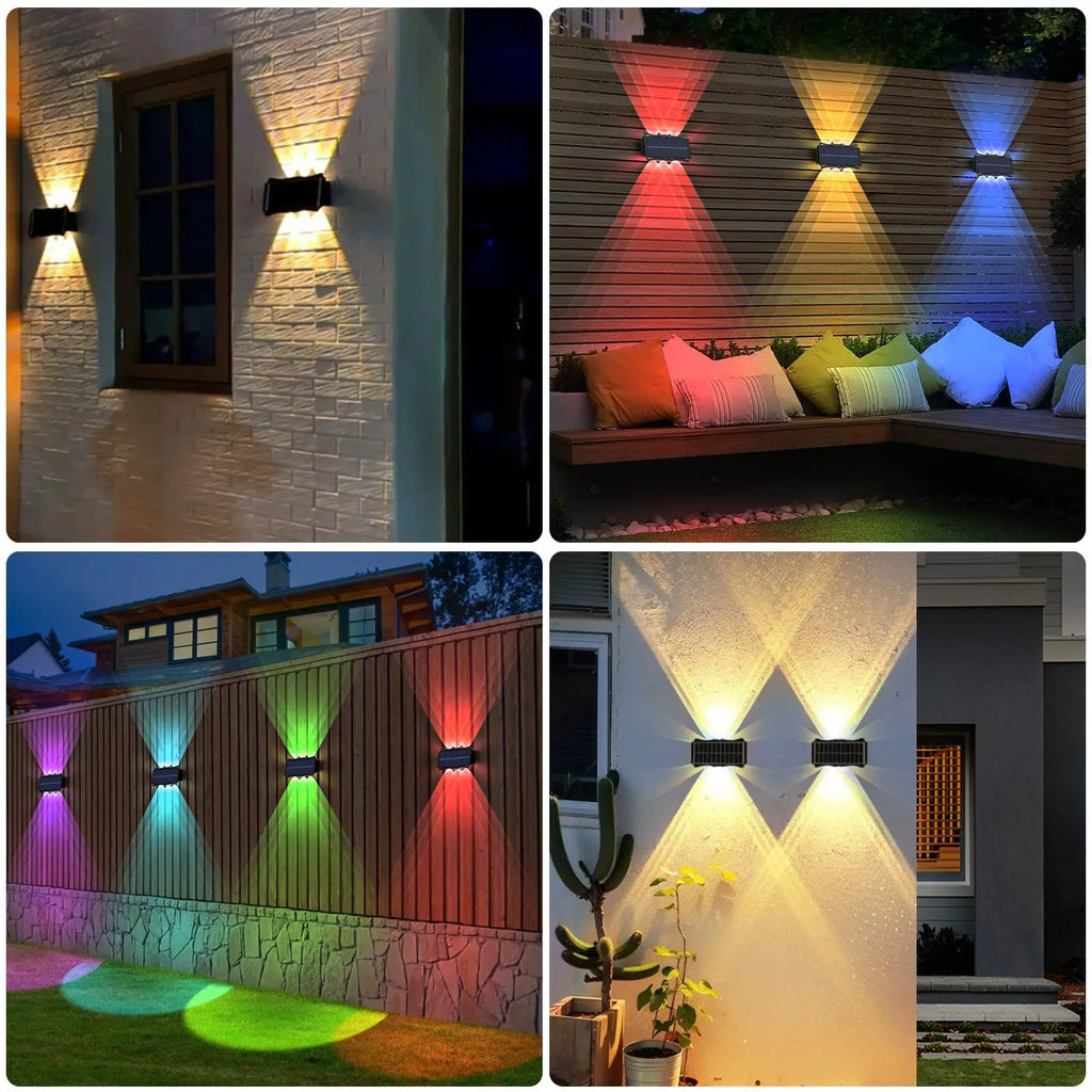 Waterproof solar wall sconce for decorative exterior lighting - view 6
