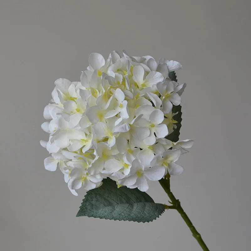 Realistic artificial hortensia flower for wedding and floral decoration - White