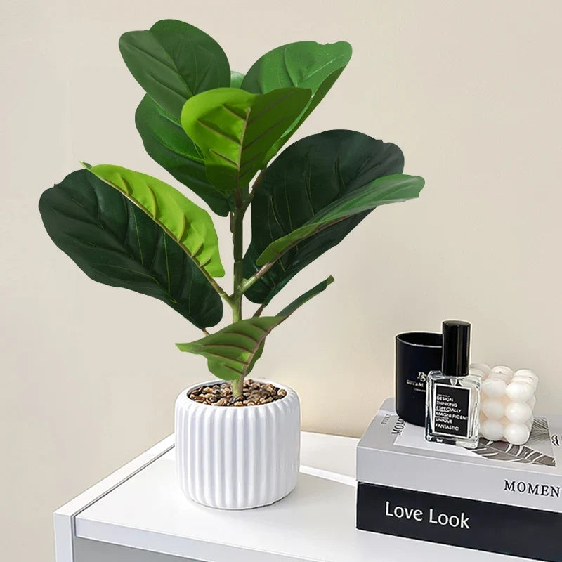 Artificial plants ficus Banyan leaves decoration garden office