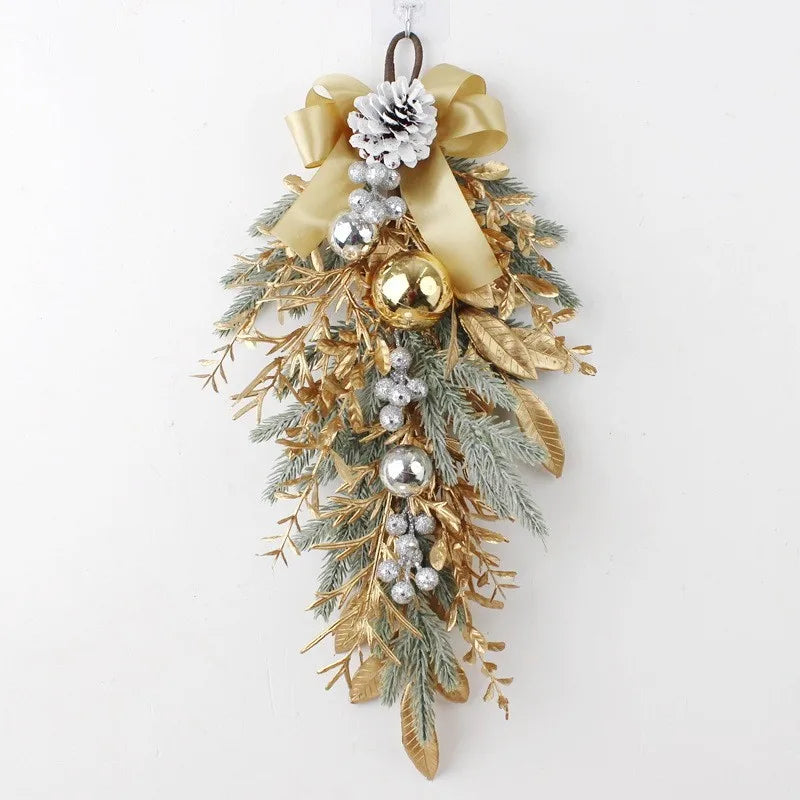 Artificial rattan garland for Christmas and New Year decorations - 55 cm Tree