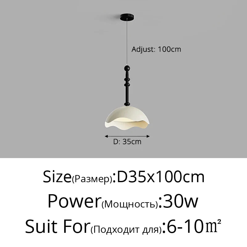 Girly ceiling in high-end creative eggshell for room - B-White-D35x30cm / 3 Colors No Remote