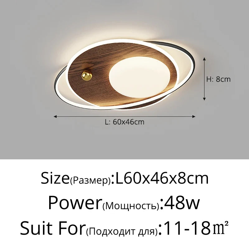 LED Nordic ceiling lamp for interior design - B-L60x46x8cm / 3 Colors No Remote