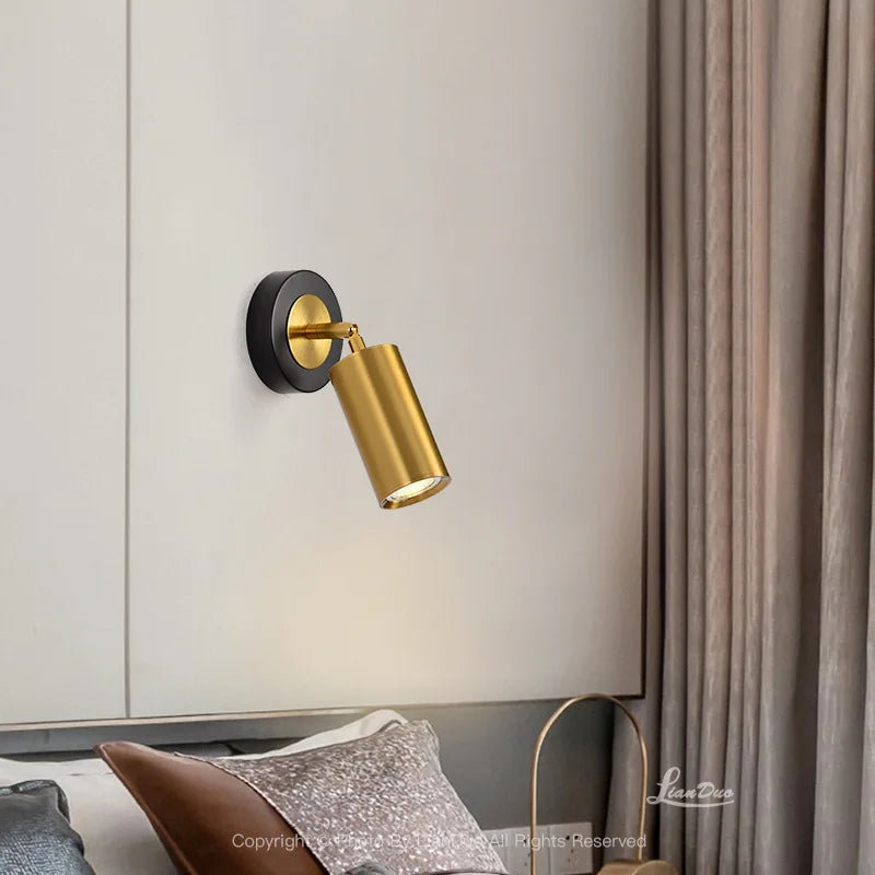 Modern rotary wall sconce adjustable for reading and study - view 4