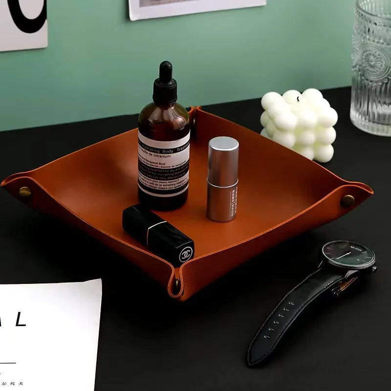 Leather Key and Cosmetic Storage Box, Medium or Large - view 2