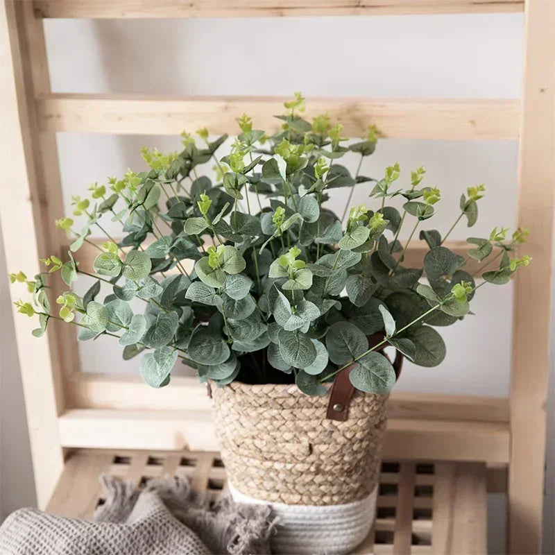Set of 20 artificial eucalyptus leaves for floral decoration - view 2