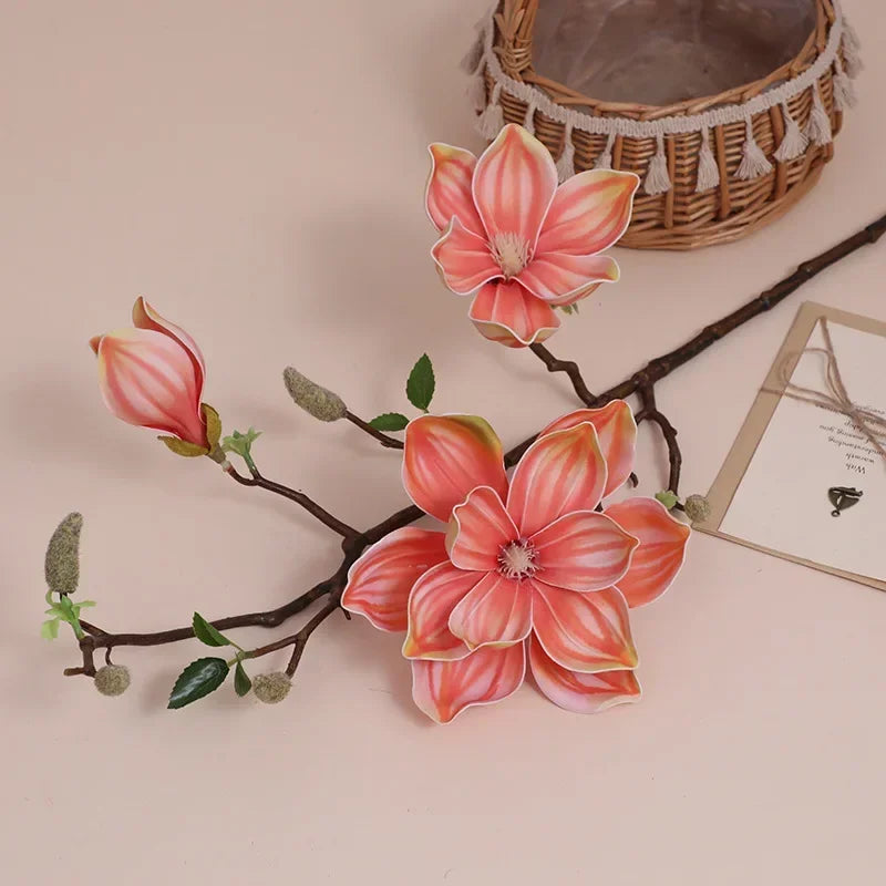 Artificial magnolia branches for interior decoration - view 4