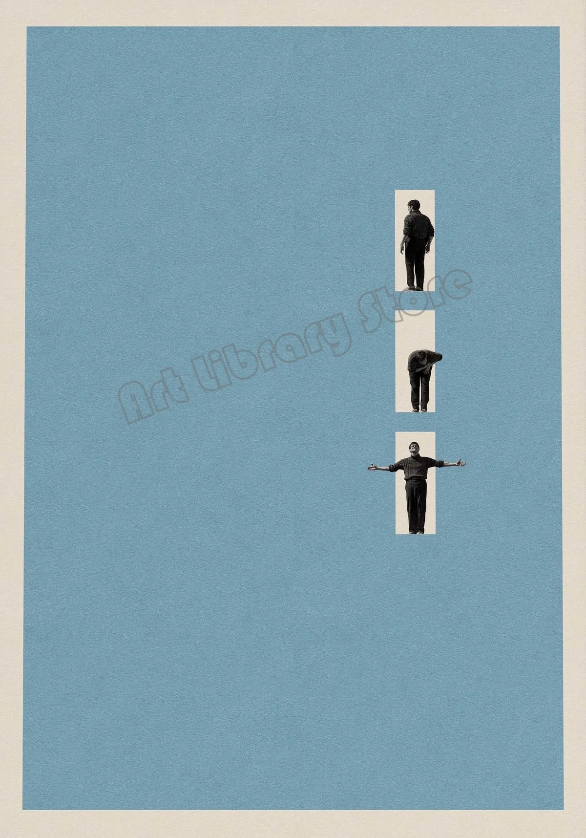 Abstract Retro Movie Poster with Vibrant Stylized Shapes - 30X45cm Unframed / 14