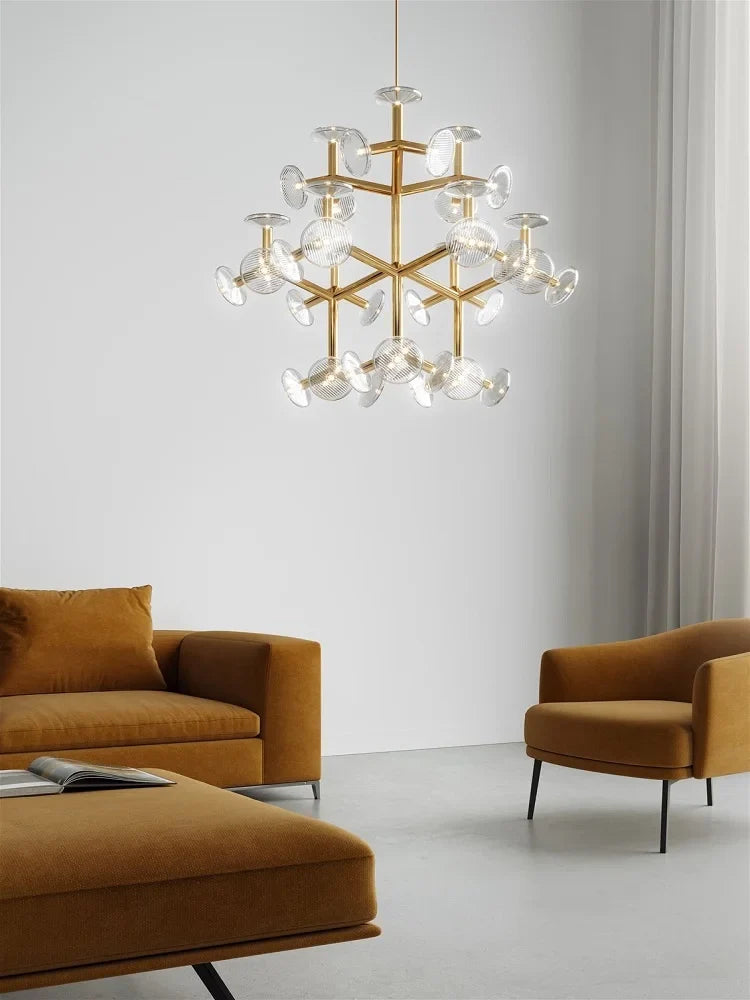 Postmodern glass creative chandelier for interior decoration