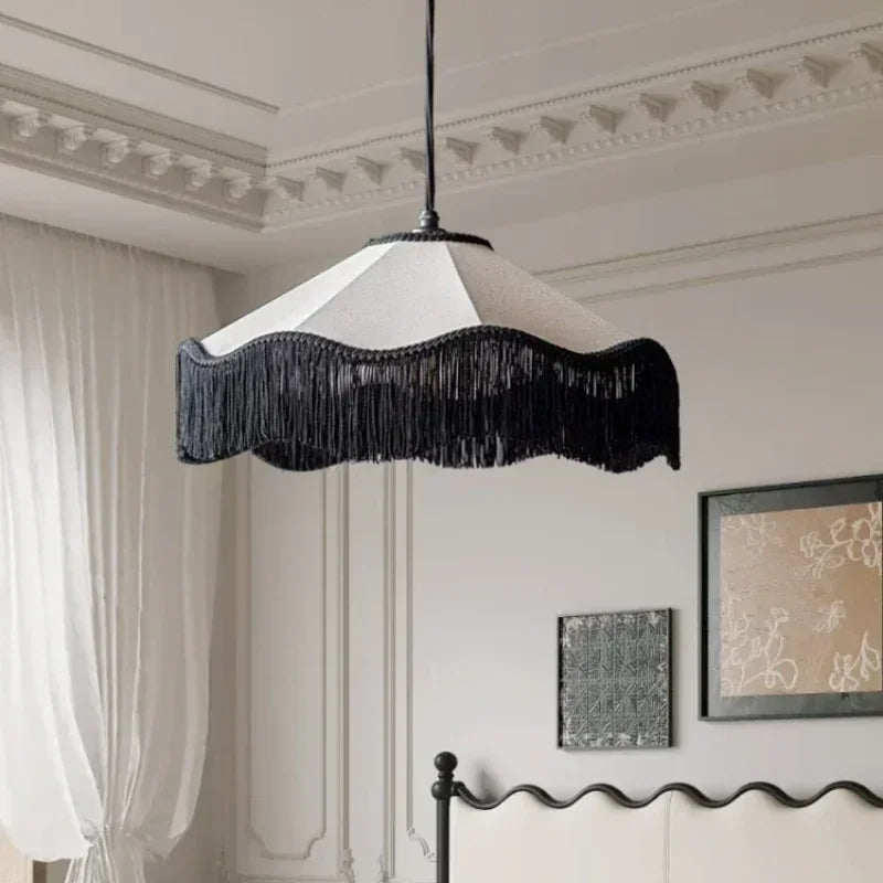 Retro fabric pendant light with pump for interior decoration - view 2