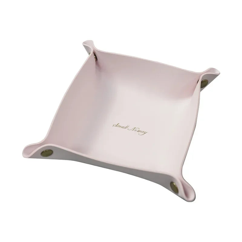 Nordic leather storage box for office and jewelry - Pink / 20 20 cm