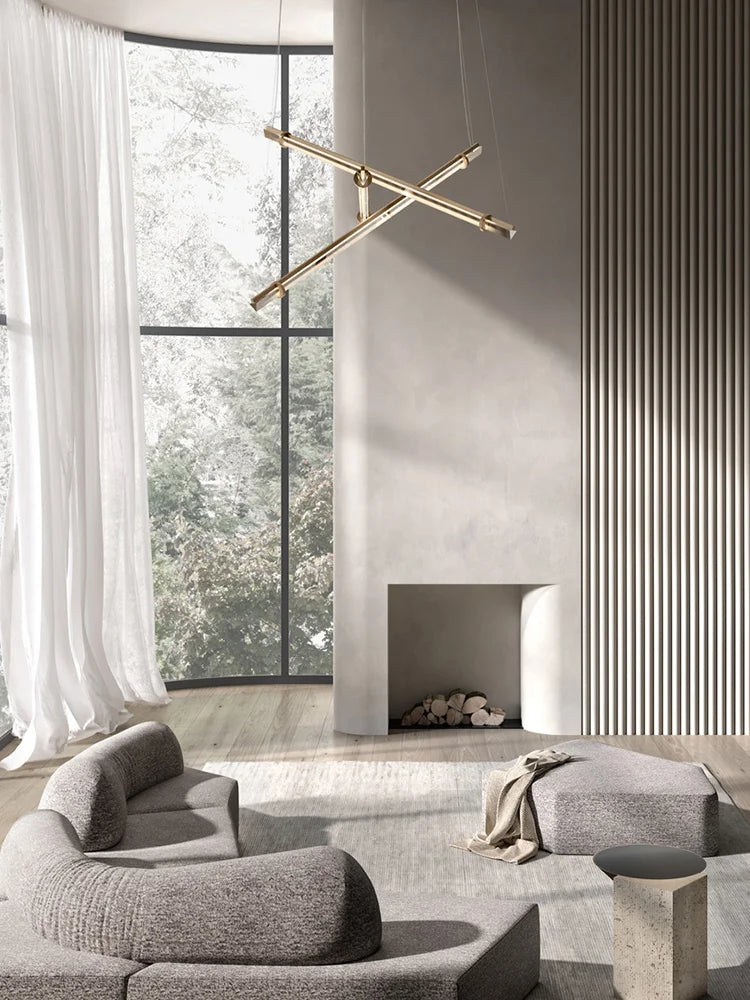 Modern acrylic and copper decorative minimalist design - view 3