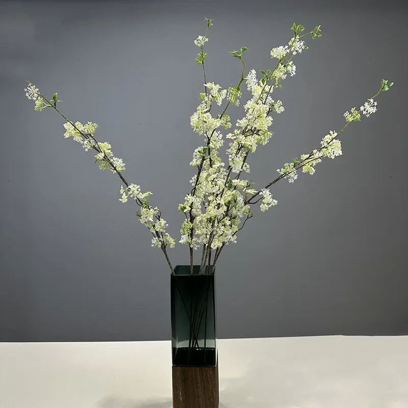 Artificial flower table decoration and snow willow