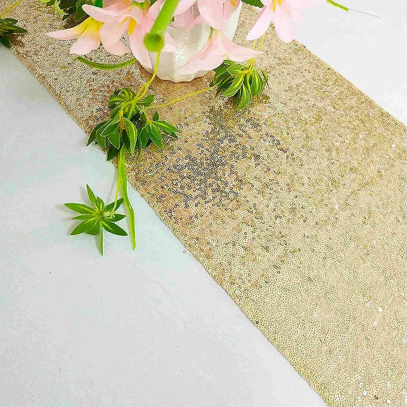 Table runner glitter orange decoration party wedding - 30X120cm