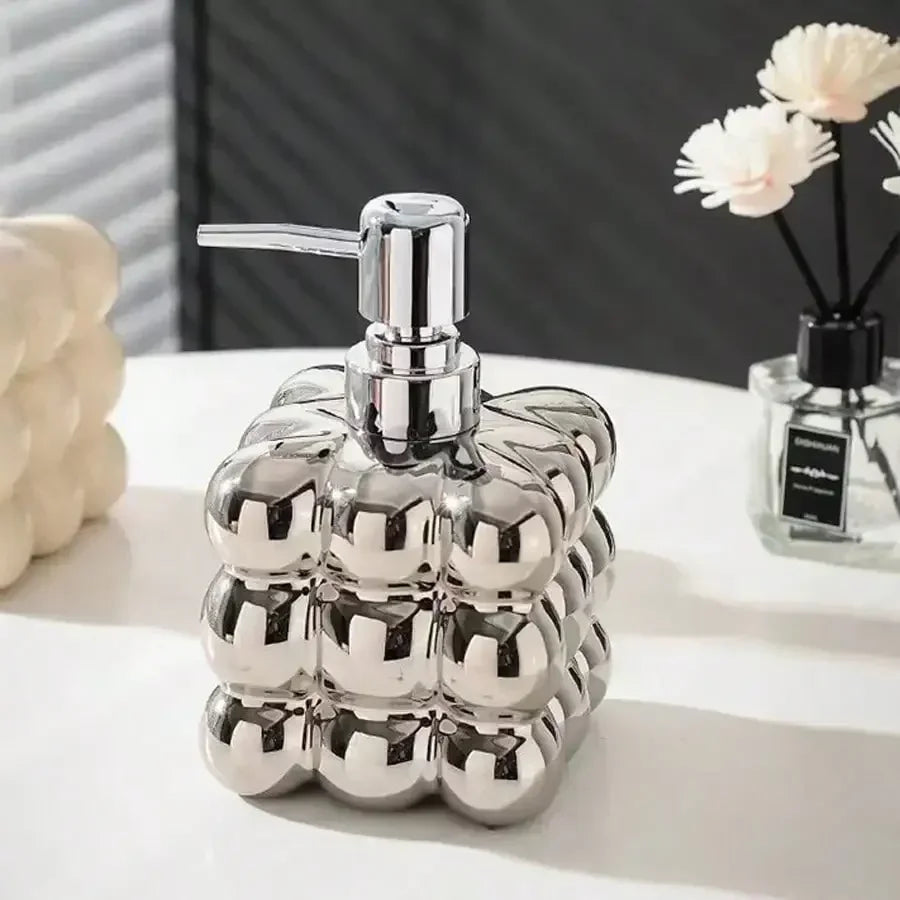 Ceramic Liquid Soap Dispenser for Bathroom, 300 ml - 2501081643-YS