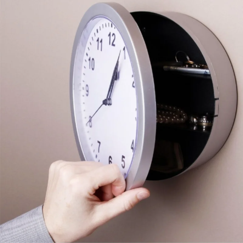 Custom retro wall clock with storage for multifunctional jewelry - view 3