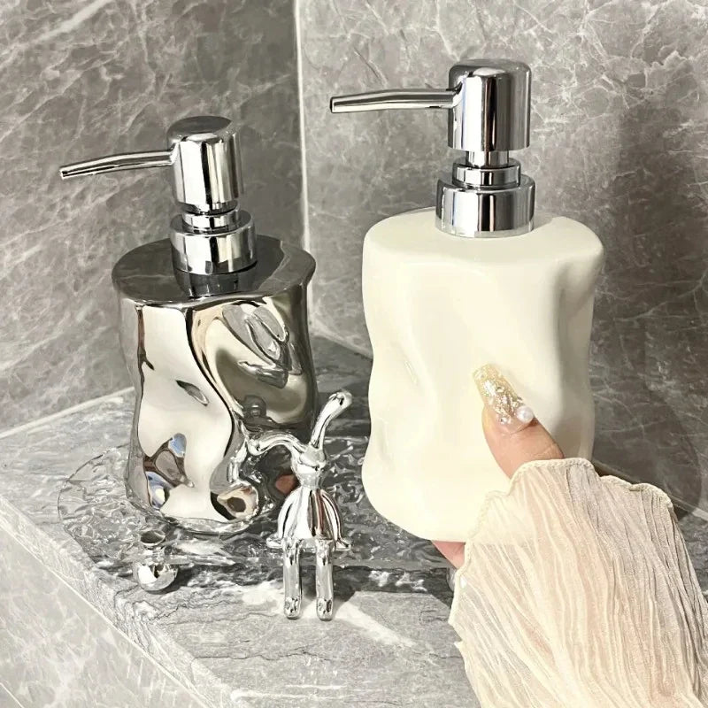 Creative ceramic bottle for lotion and soap
