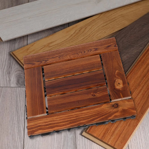 30x30x15cm Wood Interlocking Deck Tiles - view 2