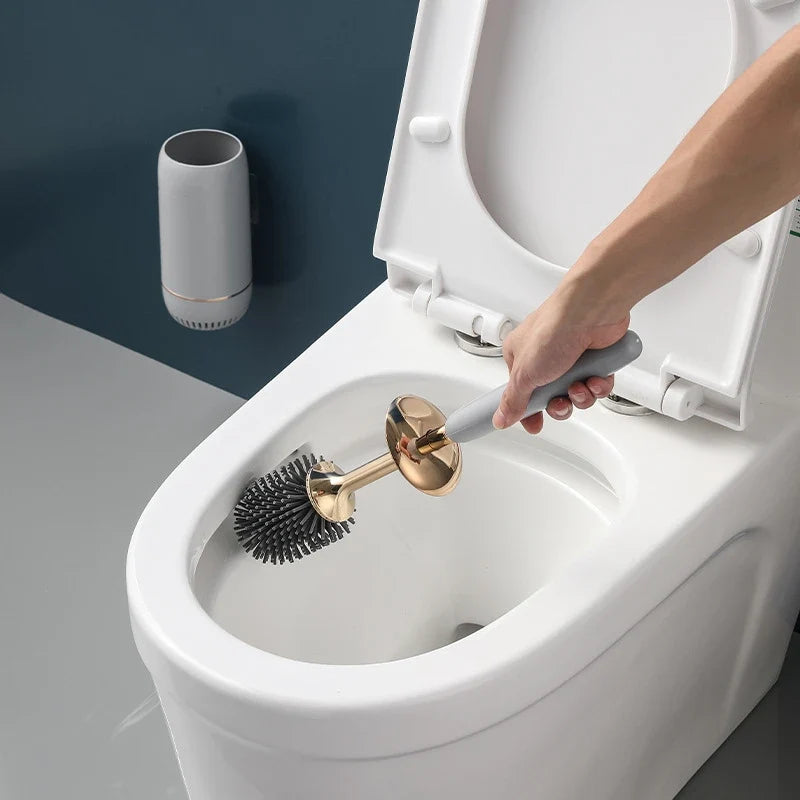 Wall toilet brush without silicone perforation with long handle - view 4