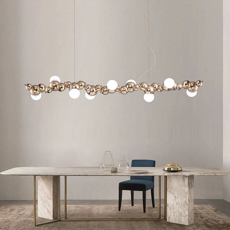 LED design pendant light art decorative in chrome gold for elegant interior - view 3