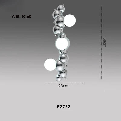 Chandelier led molecular design with variable intensity trend 2024 - Warm light / Wall lamp / Gold frame