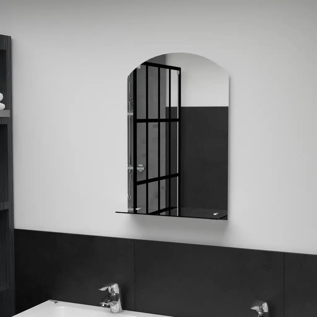 Wall mirror with tempered glass shelf modern interior decoration - view 2