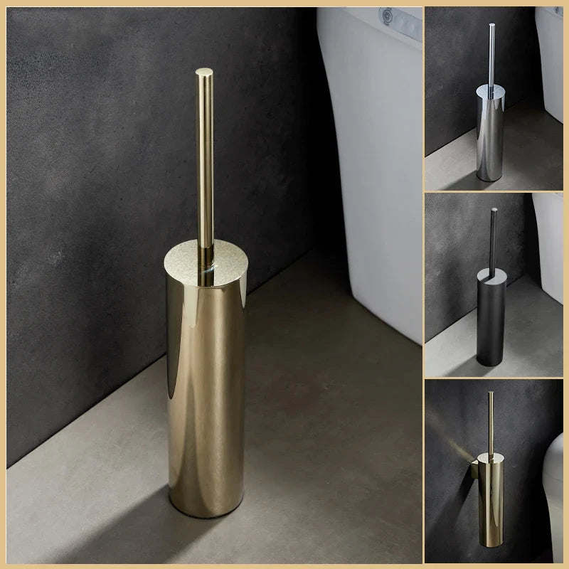 Durable stainless steel wall brush holder without perforation - view 2