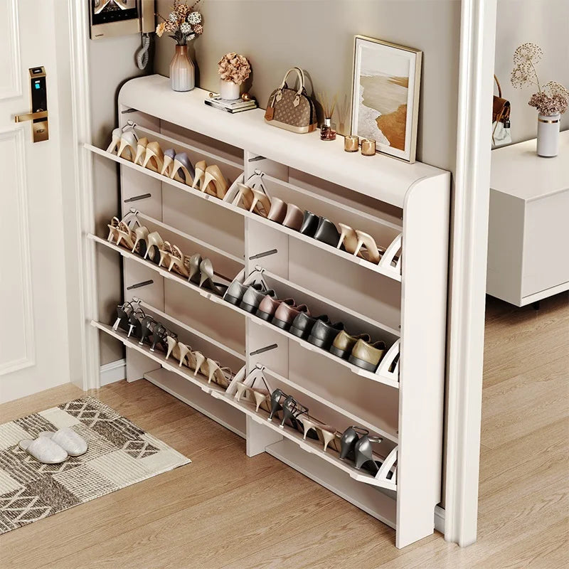 Modern wooden shoe cabinet with little bulky Nordic design - view 2
