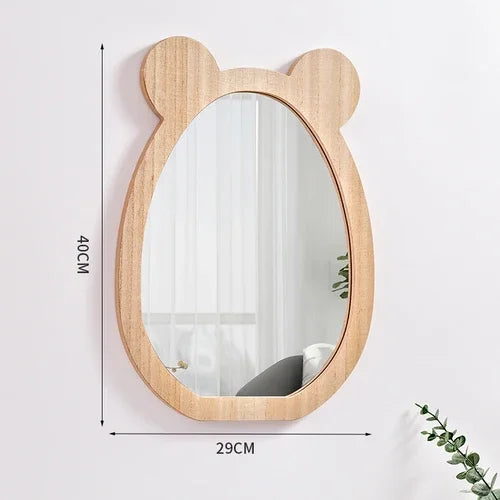 Cute decorative mirrors for kids hanging wooden - 40cm 2