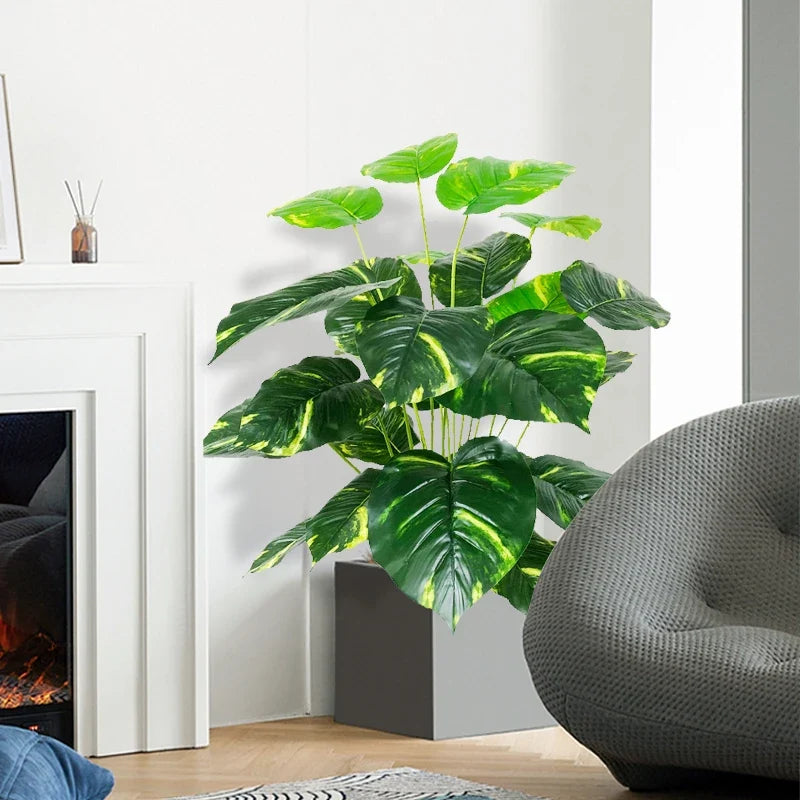 Artificial plants large leaves monstera for interior decoration - view 4