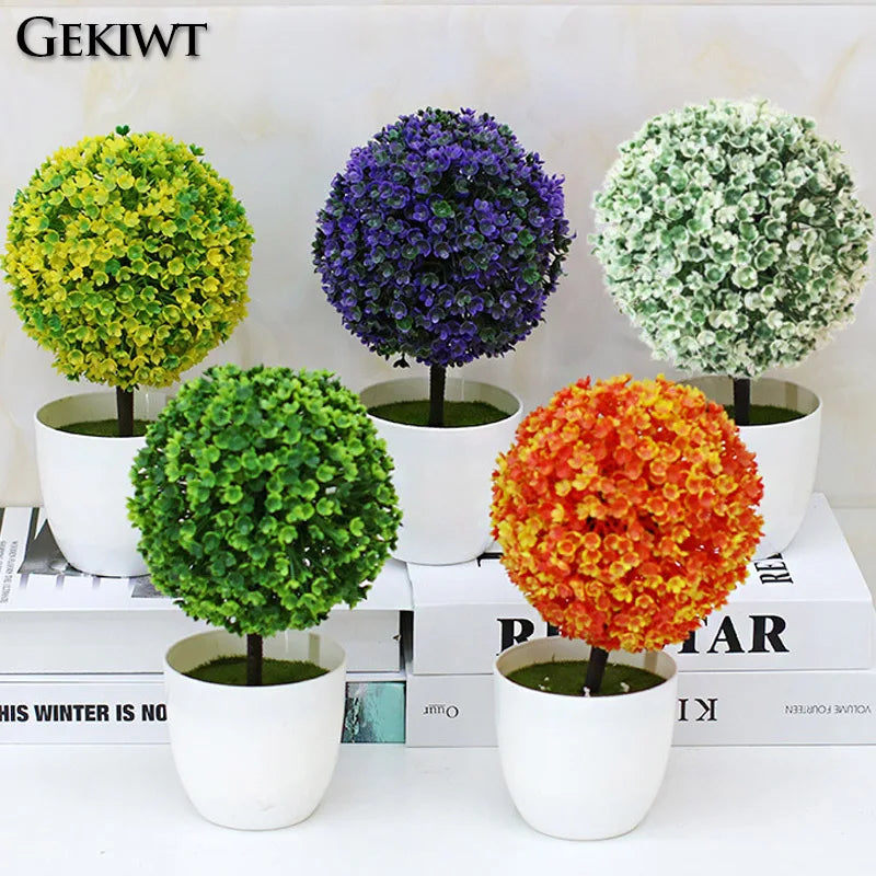 Bonsai artificial tree with flowers for interior decoration - view 2