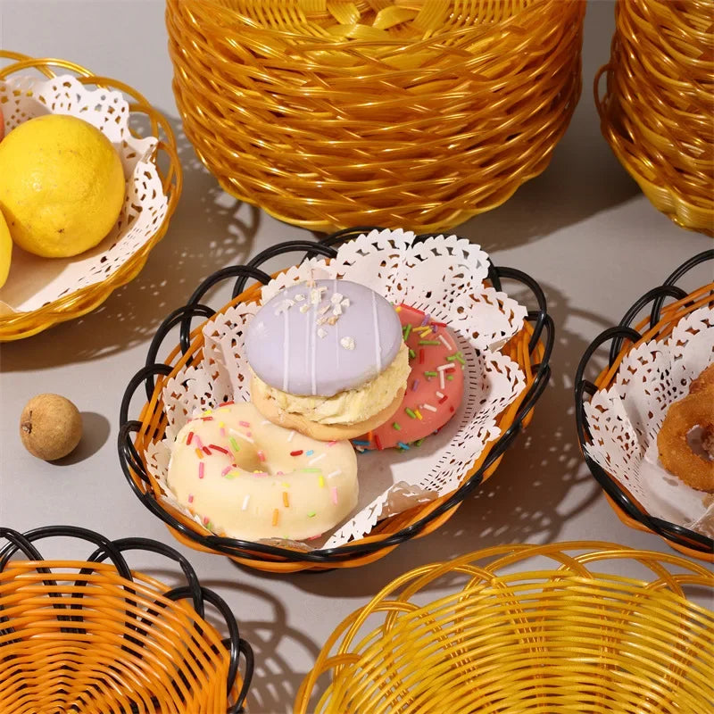 Woven rattan basket for fruit and food at home - view 6