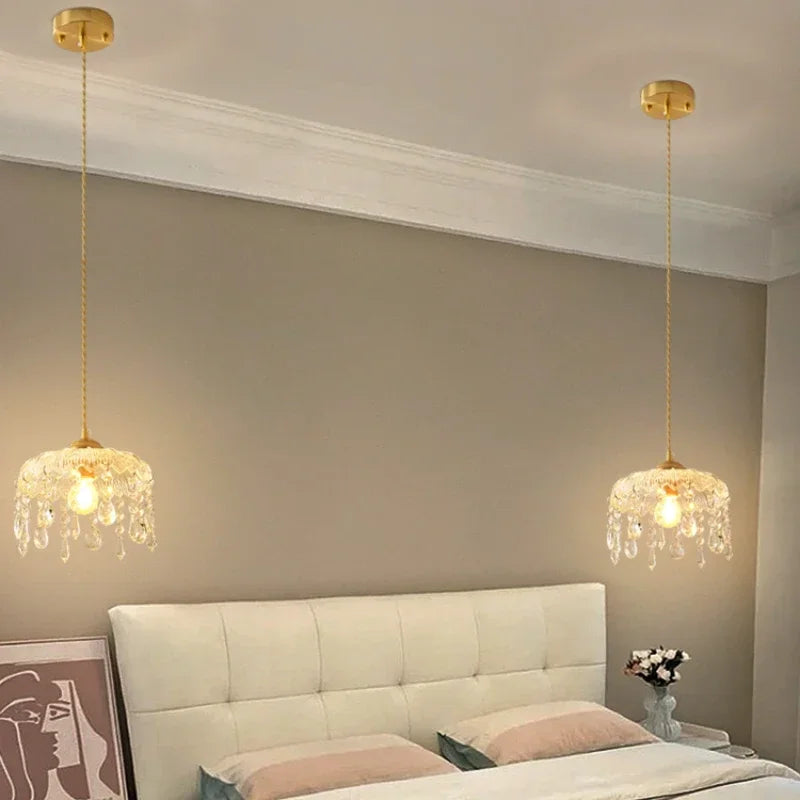Vintage chandelier in crystal led elegant floral design - view 4