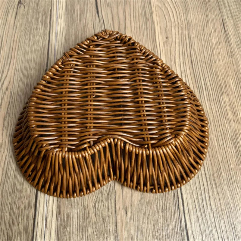 Woven rattan basket for fruit and decorative storage - view 4