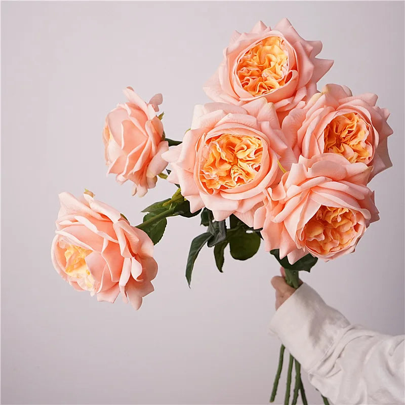 Bouquet of artificial pink flowers for decoration and events - view 3