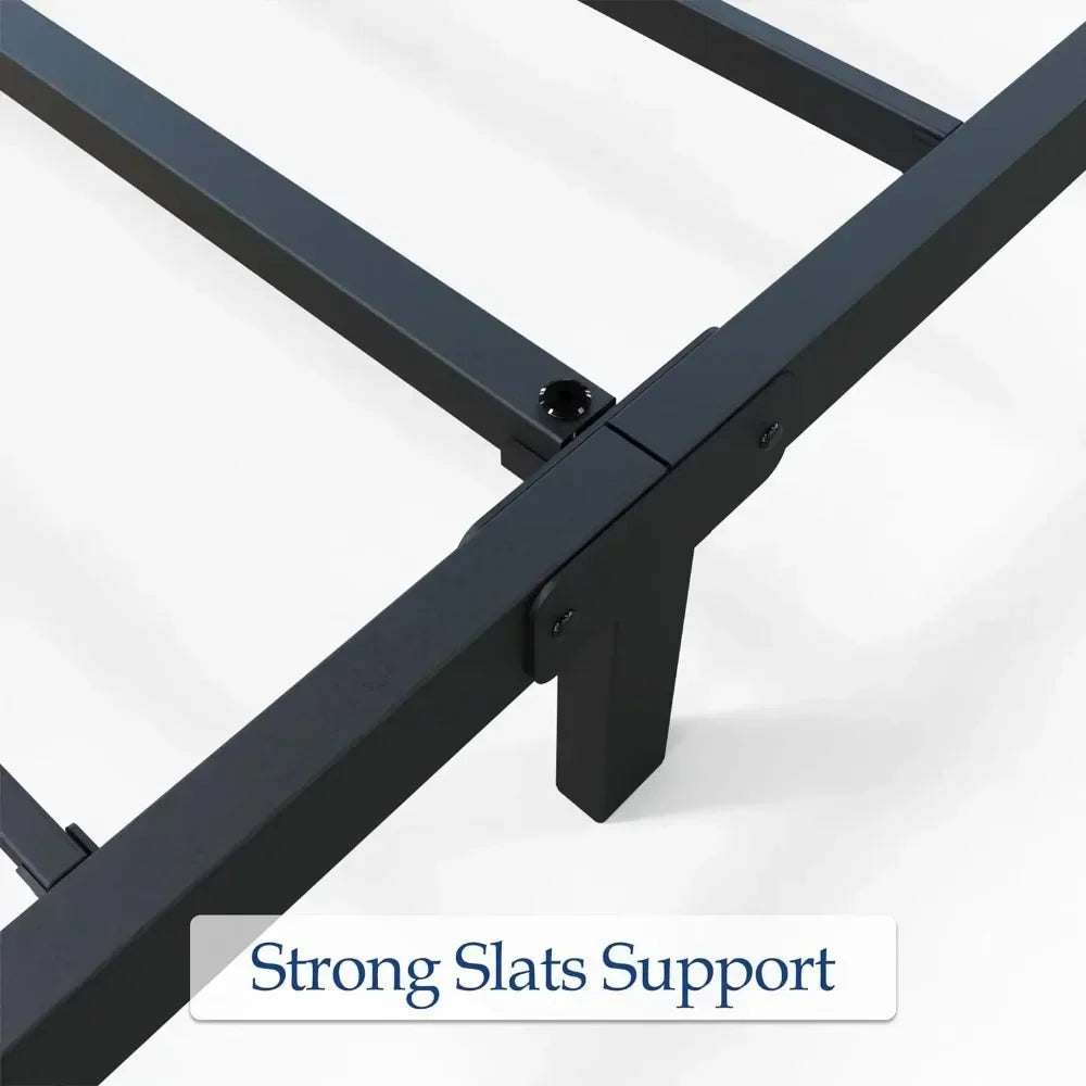 8 inch California King Size Bed Frame, No Spring, No Noise, Easy to Assemble, Black, Heavy Duty Metal Platform Bed Frame - view 3