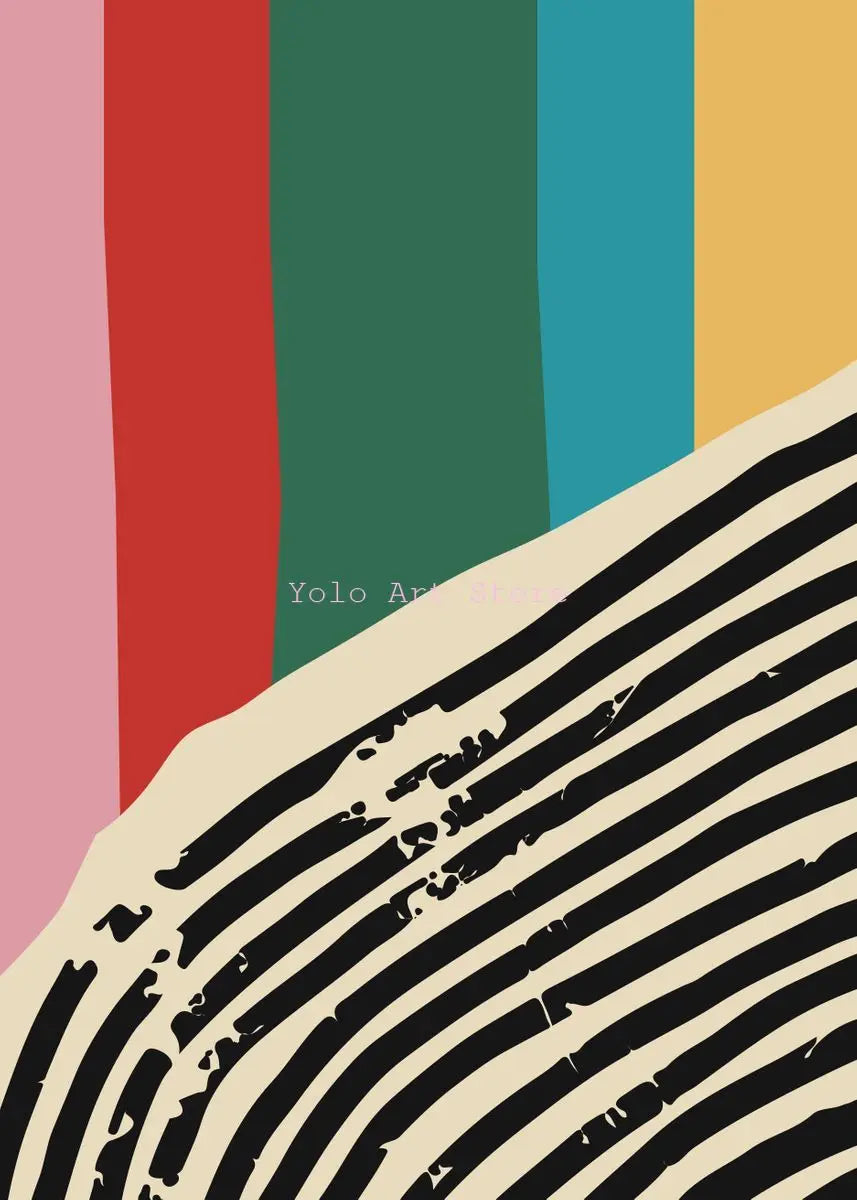 Print on abstract canvas and colorful decorative wall art - 60X80cm Unframed / 16
