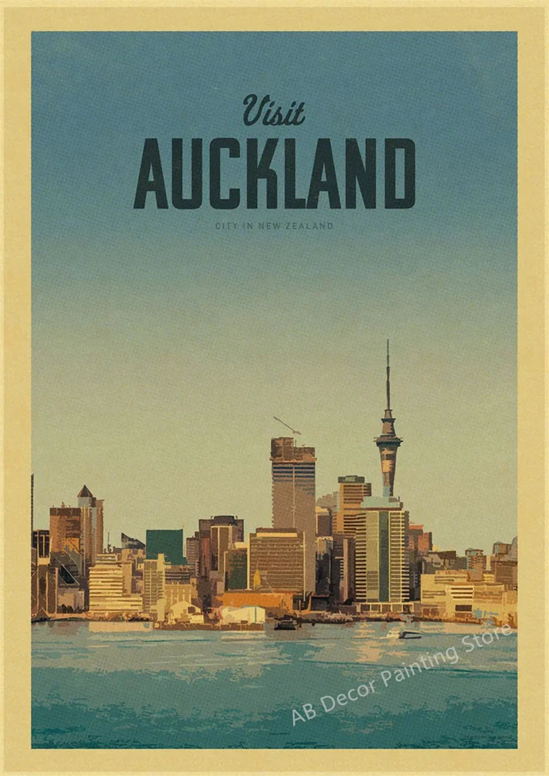 Vintage Travel Poster Wall Art for Tourism, Design 3 - 3 / A4 8,3 x 11,8 pouces