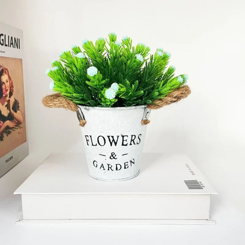 Artificial flower in pot for creative and festive decoration - Blue