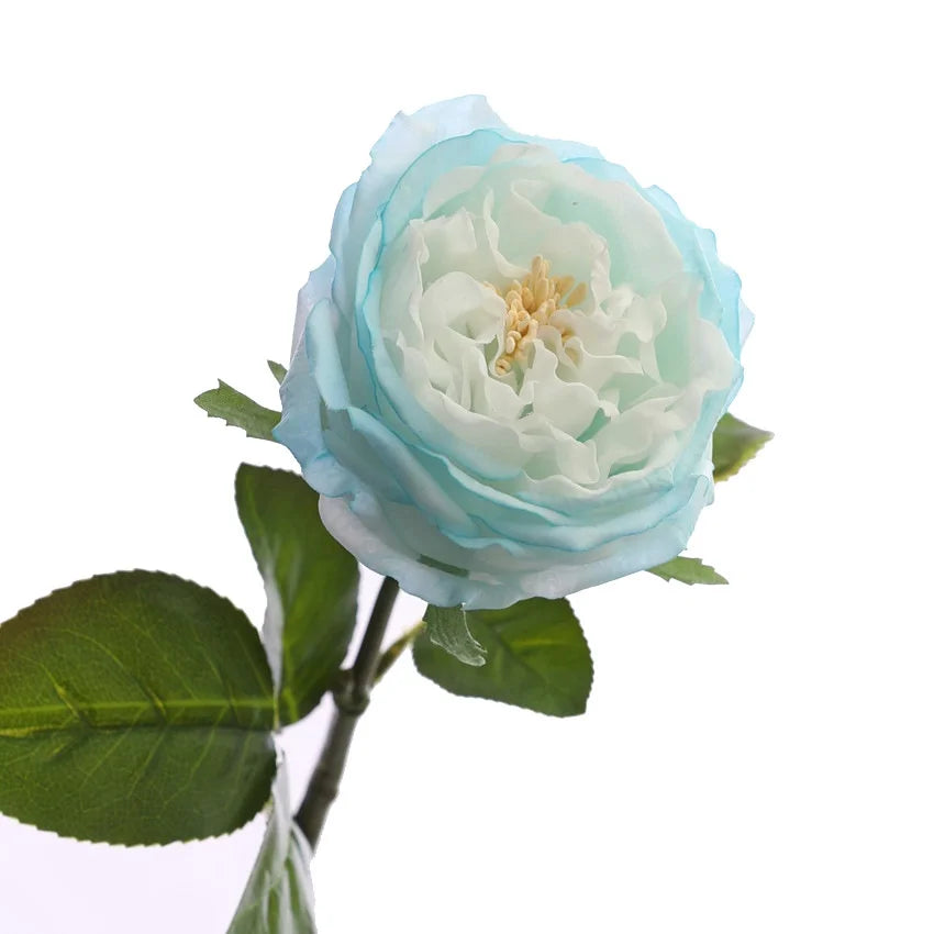 Silk peony flowers for elegant floral decoration - Blue