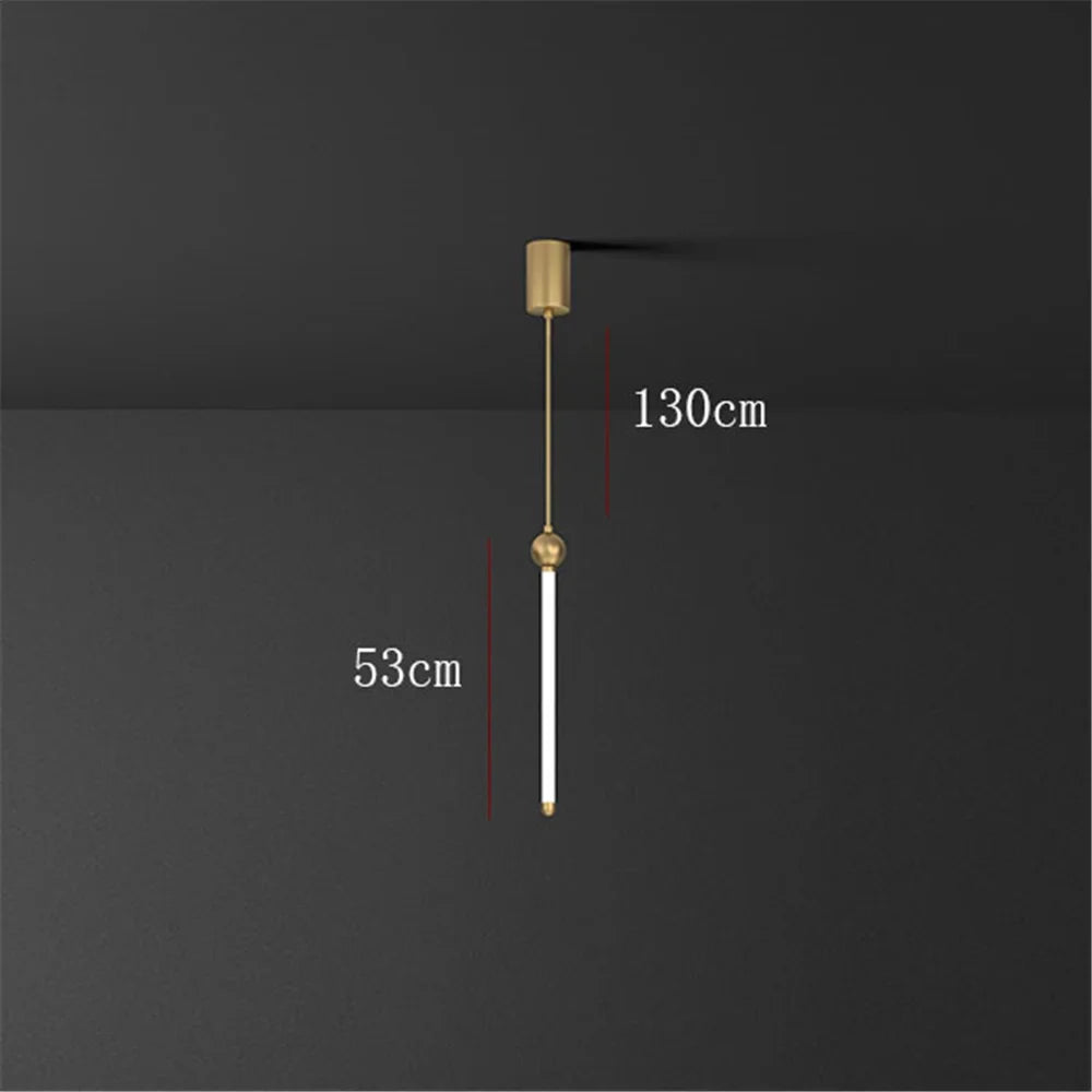 Minimalist Nordic pendant light in light tube for elegant interior - Small / Changeable