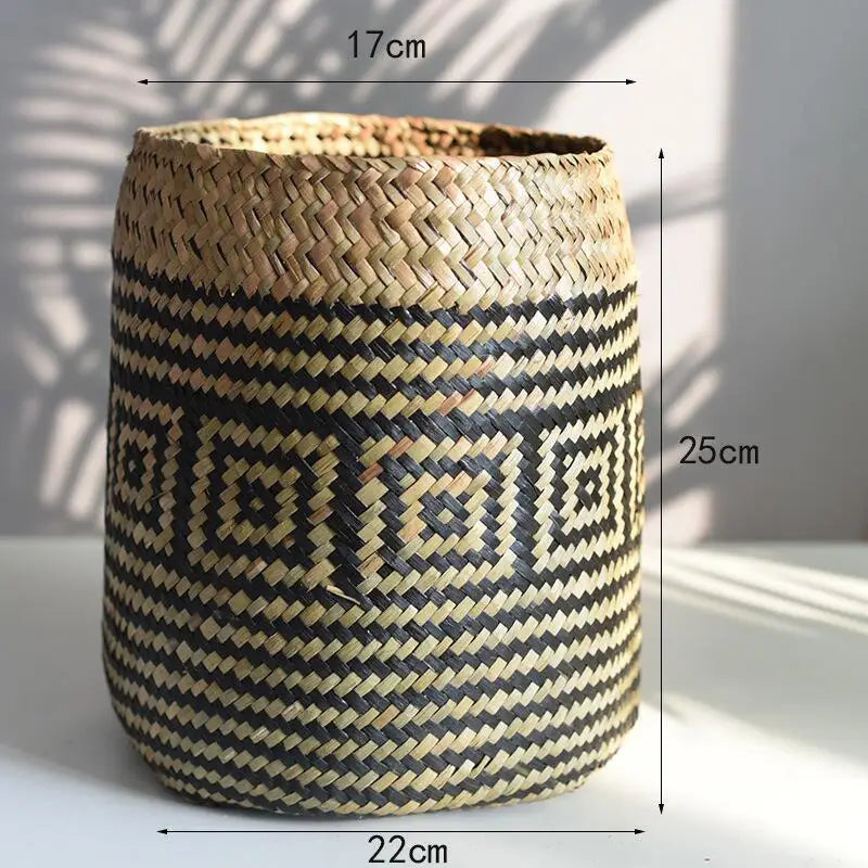 Hand woven basket for flowers and decorative plants - Style A Large