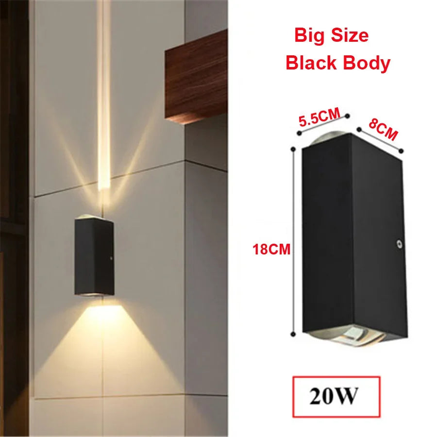 Modern waterproof outdoor led wall sconce in aluminium - 20W 1Narrow 1Normal / Natural white 4000K